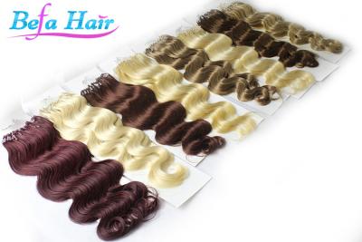 China Full Head Micro Ring Brazilian Human Hair Extensions Body Wave For Ladies / Girls for sale