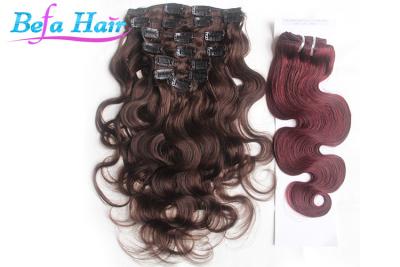 China Human Hair Body Wave Clip In Hair Extension No Shedding No Tangle for sale