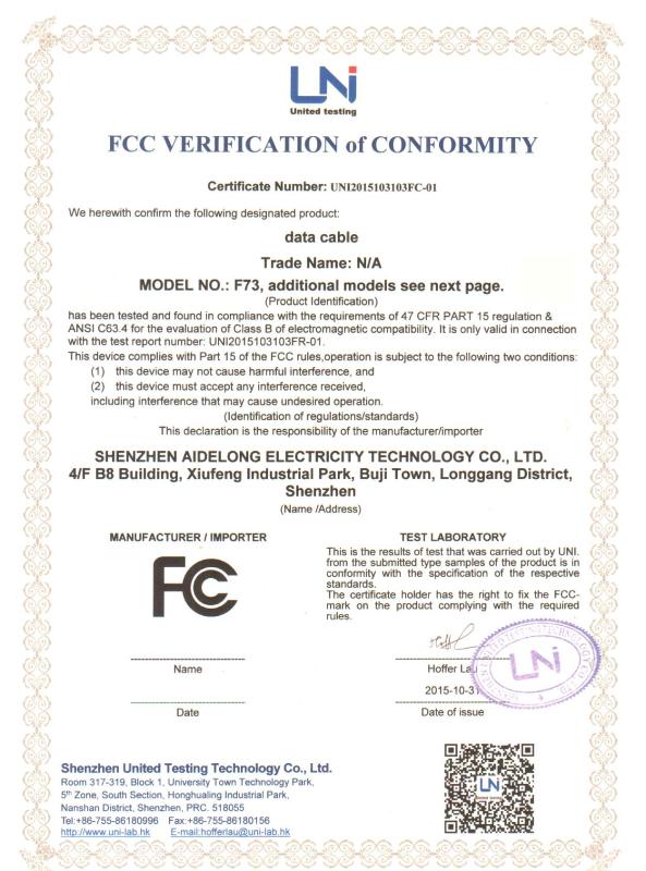 FCC - Shenzhen Xiaohuaqiang Industrial Co., Ltd.