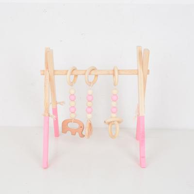 China Toy Hotsale Natural Beech Wood Foldable Baby Play Gym Wooden Activity Center Frame Non-toxic Material for sale