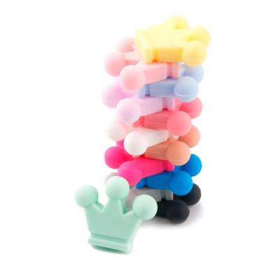 China DIY Necklace//Bracelets/Bangles/Hot Sale Crown Shape Pendant Silicone Beads BPA Free Food Grade Baby Teether Bead for sale