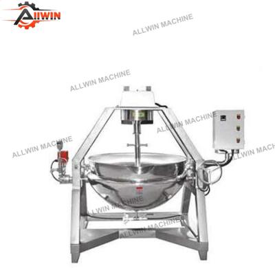 China 300L Food Pharmaceutical/Chemical Tilt Lined Industrial Automatic Stirring Pot Stainless Steel Electric Heating Stirring Lined Pot for sale