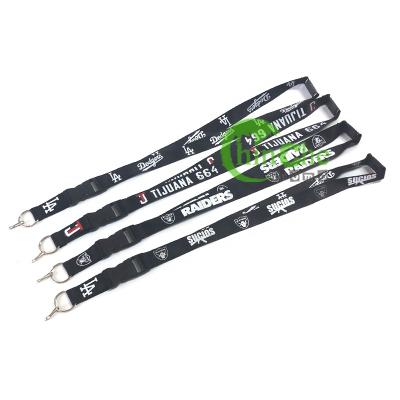 China Promotion 1 inch branded nylon loose lanyard with screen printed logo on both sides for sale