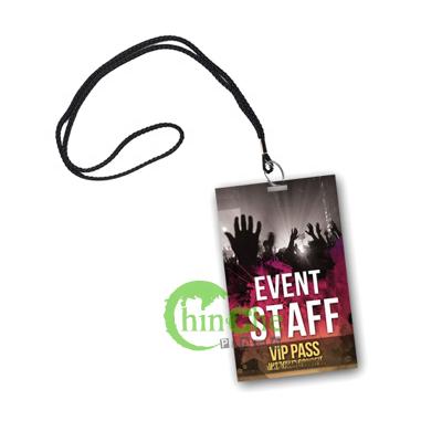 China 50 MOQ Promotion Event VIP Staff Backstage Passage with Lanyard Custom for sale