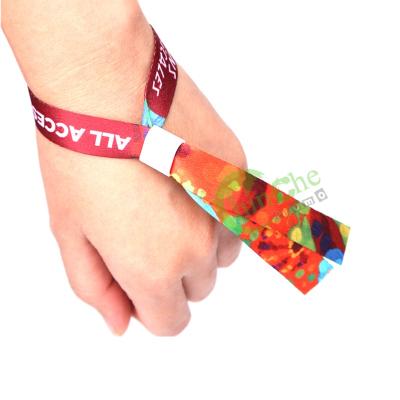 China Promotion / Decoration / Custom Woven Name Wristband Wrapping Fabric Festival Event Event Wristband for sale