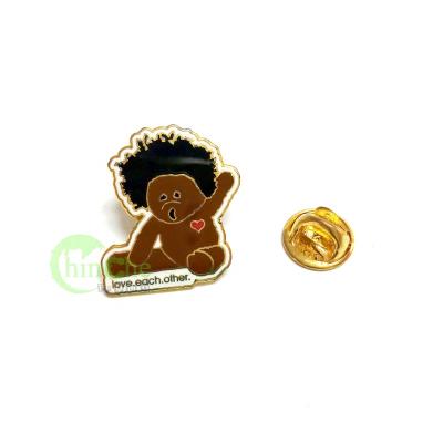 China 100pcs Europe Bear Lapel Pin Badge Gold Hard Enamel Min Souvenir for sale