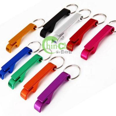 China Promotional Gift Souvenir Aluminum Bottle Can Opener Key Chain With Logo Custom for sale