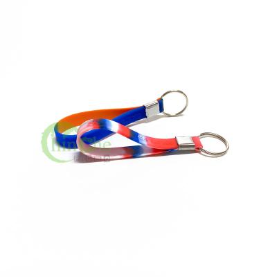 China For Key Holder Multi Colors Embossed Silicone Key Tag With Swirl Effect for sale