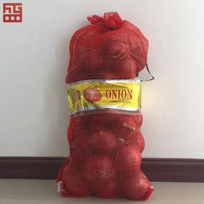 China PP plastic tubular 20kg 25kg mesh bags fruit vegetable mesh firewood net bag Te koop