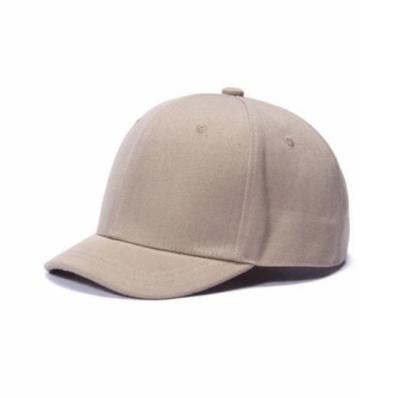 China 2019 New Design High Quality Cotton Brimless 100% Baseball Hat For Kids Short Visor White Baseball Cap for sale