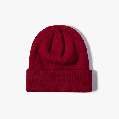 China COMMON High Grade Quality Knitted Beanie Hat With Custom Embroidery Winter Hat 100% Acrylic Logo Price Best Yiwu Qunliang For Men for sale