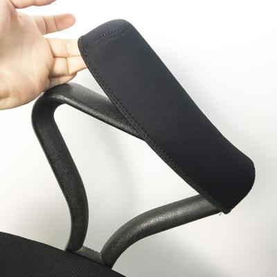 China OEM Neoprene Armrest Cover Office Chair Arm Covers Rest Pads Black for sale