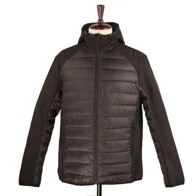 China OutdoorBlack regular custom hybrid jacket for men quilted padded jacket for sale for sale