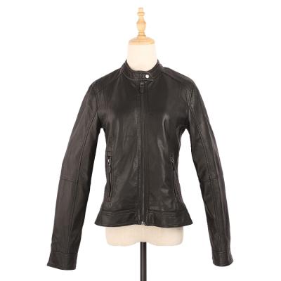 China Soft Leather Jackets Women Jacket Coat PU Short Leather Jackets For Sale for sale