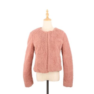 China Winter Beauty New Color Collar Jackets Button Women's Warm Knitting Mink Jacket Real for sale