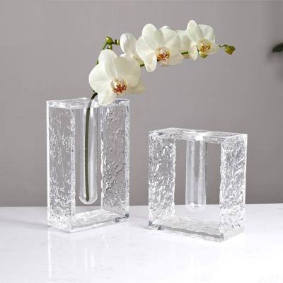 China Acrylic Vase In Pot Plants Flower Arrangement Decor Creative Home Minimalist Living Room New Design for sale