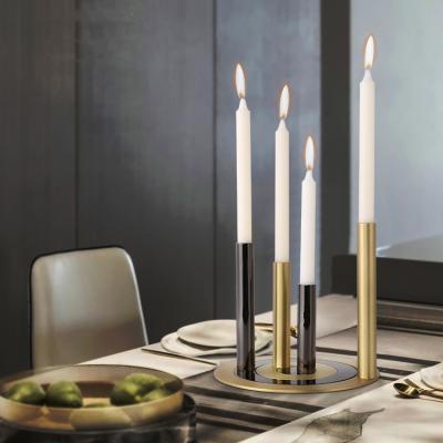 China Simple Modern Home Decor Candlestick Candlestick Holder Retro Dining Table Dining Room Nordic Romantic Dinner Candlelight Modern Light Luxury for sale