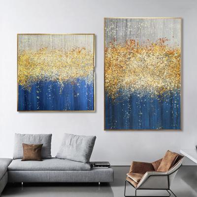 China Luxury Hand Painting Abstract Art Decor Modern Oil Painting Art Work Living Room Sofa Wall Background Minimalist Decoration Light for sale