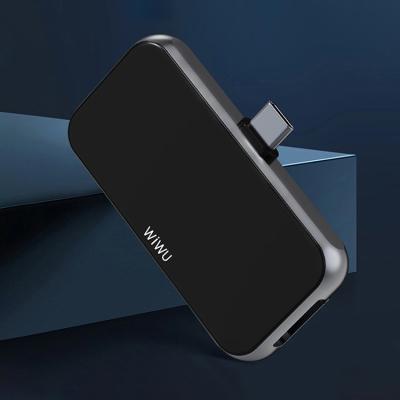 China Black WiWU 4 1 Aluminum Alloy Data Transfer Usb 3.0 Type-c Hub For Alpha T5 Pro Mobile Devices Adapters for sale