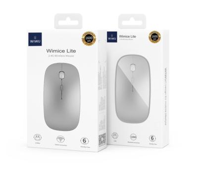 China Custom Metal WiWU Logo 2.4ghz Rechargeable Wireless Mouse For Tablet Laptop Wireless Mouse for sale