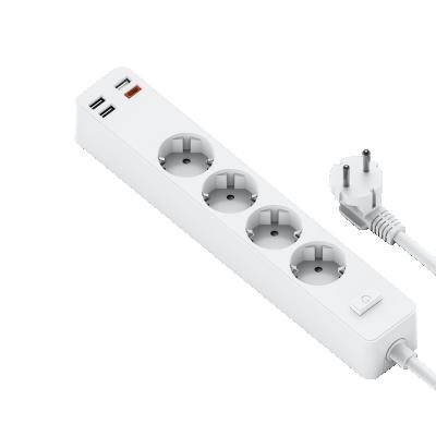 China Residential / General Purpose WiWU Power Strip Socket With 4 AC 3 USB 20w PD 3840W UK EU Plug Universal Socket With Multiple Universal Socket for sale