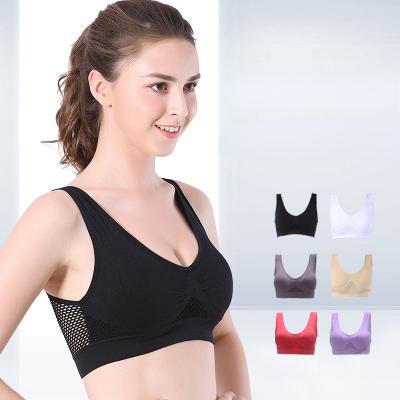 China Women Sustainable Yoga Underwear Padded Crop Tops Yoga Vest Gym Yoga Vest Sports Underwear Sports Bra Top Breathable Fitness Working Type for sale