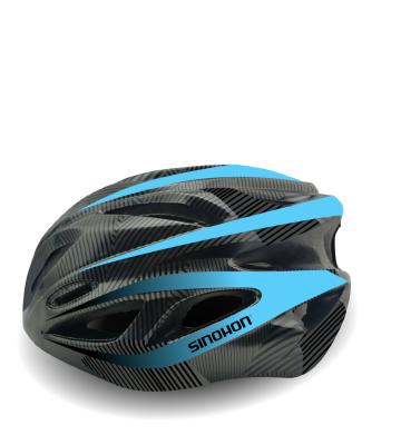 China Good quality color carbon fiber bicycle helmet safe blue material safe outdoor carbon fiber strong helmet for sale