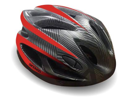 China Adult Red Color Carbon Fiber Material Safety Bicycle Head Helmet Adult Bicycle Parts Red Outdoor Safety Bicycle Helmet for sale