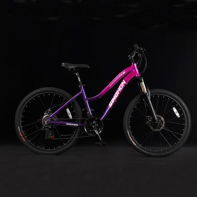 China Lady Competitive 21 Speed ​​Red And Purple Color MTB Women Used 26 Inch Disc Brake Aluminum Mountain Bike for sale