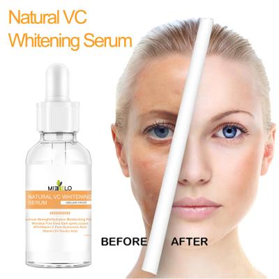 China 30ml Amazon pure organic face whitening hot sale essential vc facial serum whitening for sale