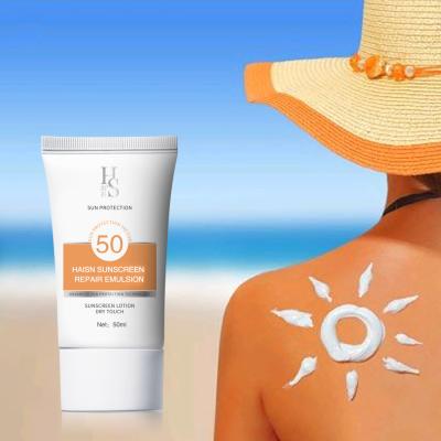 China Moisturizer OEM Customized Vegan Face SPF 50 Manufacturer Private Label Baby Natural Facial Sunscreen spf50 for sale