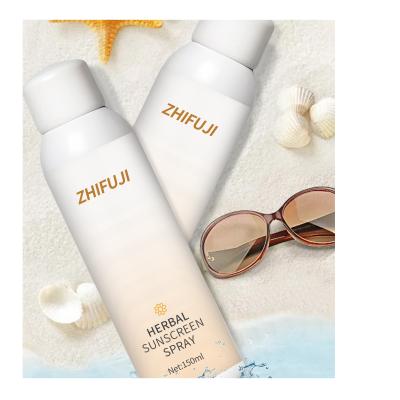 China Small MOQ OEM ODM Herbal SPF Sunscreen Spray Free Sample Private Label Custom Logo for sale