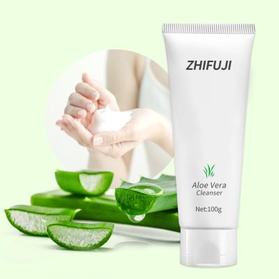 China OEM Custom Logo Private Label FREE SAMPLE Acne Treatment Vegan Face Wash Natural Face Wash Remover Deep Cleansing Aloe Extract Facial Cleanser for sale