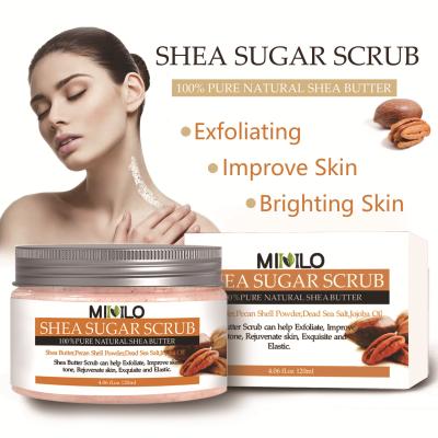 China Hot Selling Natural Organic Exfoliator Amazon Sugar 120ml Coffee Scrub Private Label Coffee Collagen Body Scrub for sale