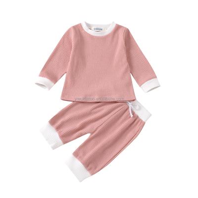 China Spring Autumn Soft Newborn Baby Pajamas Antibacterial High Quality Baby Ribbed Jumpsuit Clothes for sale