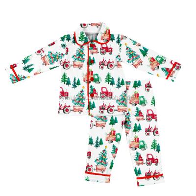 China Plus Size 2020 Top Fashion Printing Girls Pajamas Kids Pajamas Sets Christmas Car Pajamas Pijamas Kids for sale