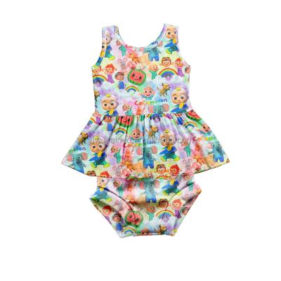 China Casual baby clothes babies set summer 2PCs casual outfits kids set sling clothes pant shorts girl top sling 2pcs for sale