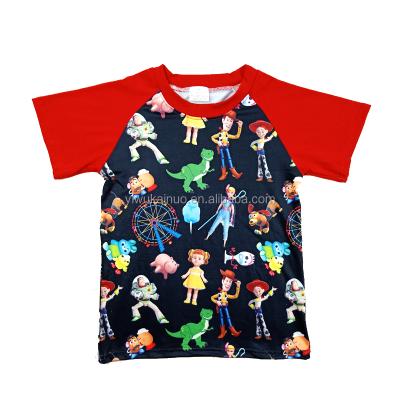 China Baby boy clothing boutique short sleeve full shirt children's casual clothing wholesale for sale