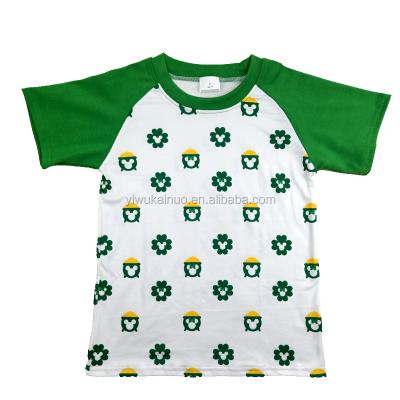 China Chilrden's Day Short St Patricks Day Short Sleeve Boutique Apparel Spring Sleeve T-Shirt for Kids Boys for sale