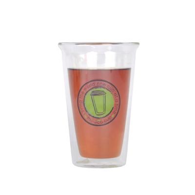 China Sustainable New Arrival Handmade High Quality Double Wall Coffee Tea Borosilicate Glass Cups for sale