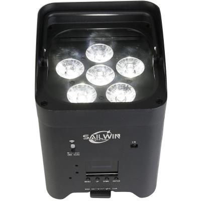 China Sailwin Stage Light 6*18W 6in1 RGBAW+UV Smart Wifi LED Battery Powered Par Light for sale