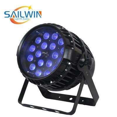 China Outdoor Waterproof Stage Light Event Use RGBW 4in1 DMX 18x10w Zoom Led Par Light for sale