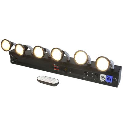 China Rasha Professional Warm Ball 6 Heads LED Pinspot Wireless Battery Operated Stage Light for sale