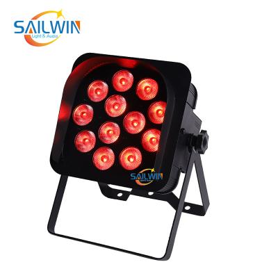 China Moving Flat Stage APP Control Stage Wash DJ Light 12X18W RGBW 4in1 Par Light for sale