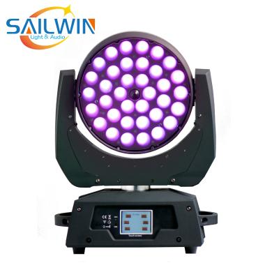 China Sailwin Stage Light 36* 18W 6in1 RGBAW ZOOM LED Wash UV Moving Head DJ Light DJ Lighting For Event Club for sale