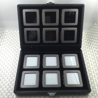 China Jewelry Packaging Jewelry Packaging 5.5*5.5cm 12 Silver Black Medium Metal Or Acrylic Bit 24pcs Pull Portable Jewelry Box Luxury Jewelry Box Gift Box Packaging for sale