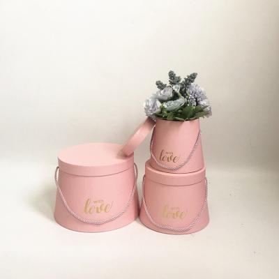 China 2020 New Round Conical Portable Gift Box Decoration Flower Valentine's Day Surprise Eternal Gift Box for sale