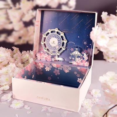 China Gift directly packaging factory fashion surprise amusement park cosmetics storage clamshell stereo romantic gift box for sale