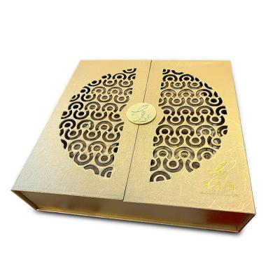 China Fashion Cosmetic High End Custom Logo Gold Cosmetic Box Paper Box Packaging Custom Box Packaging for sale