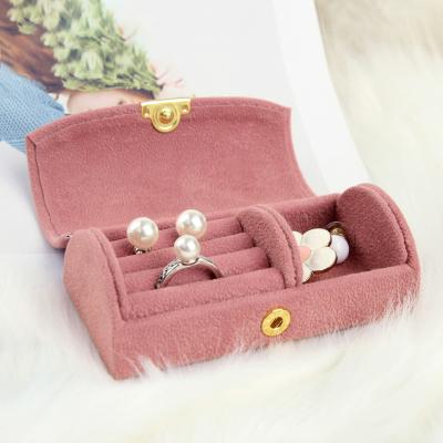 China 2021 fashionable new design corduroy holder with storage jewelry box for gift packing for sale